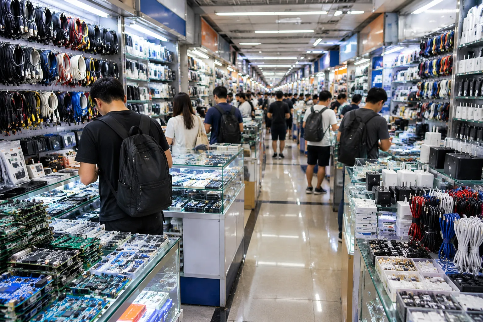 AI-generated illustrative electronics wholesale market